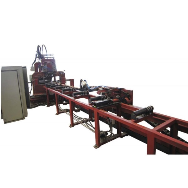 CNC Flat Steel  Punching & Cutting Line -plate width 120mm，hole φ40mm 